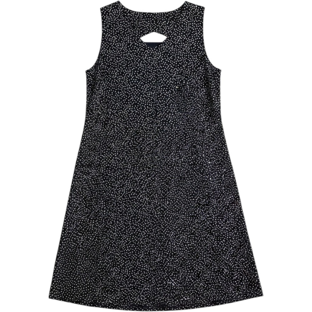 J. Jill Sleeveless Dress Womens XL Petite Navy Polka Dot Pockets Travel Career